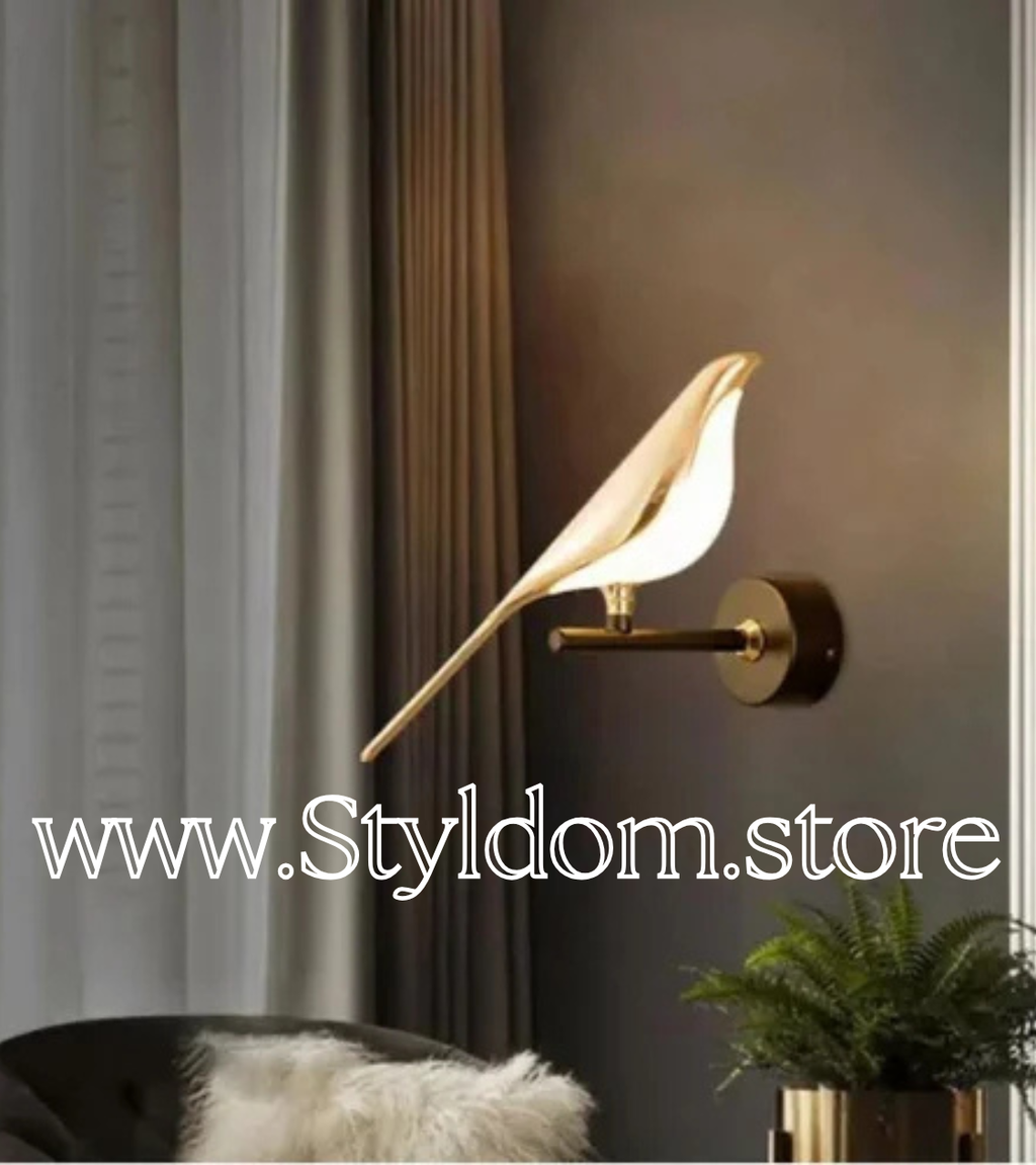 Gold Bird Wall Sconce Lighting Fixture - Modern Decor ✨