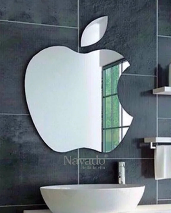Acrylic  Apple Mirror Decoration wall mirror sticker