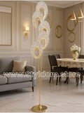 Acrylic Glasier Round 5-Piece Standing Lamp.