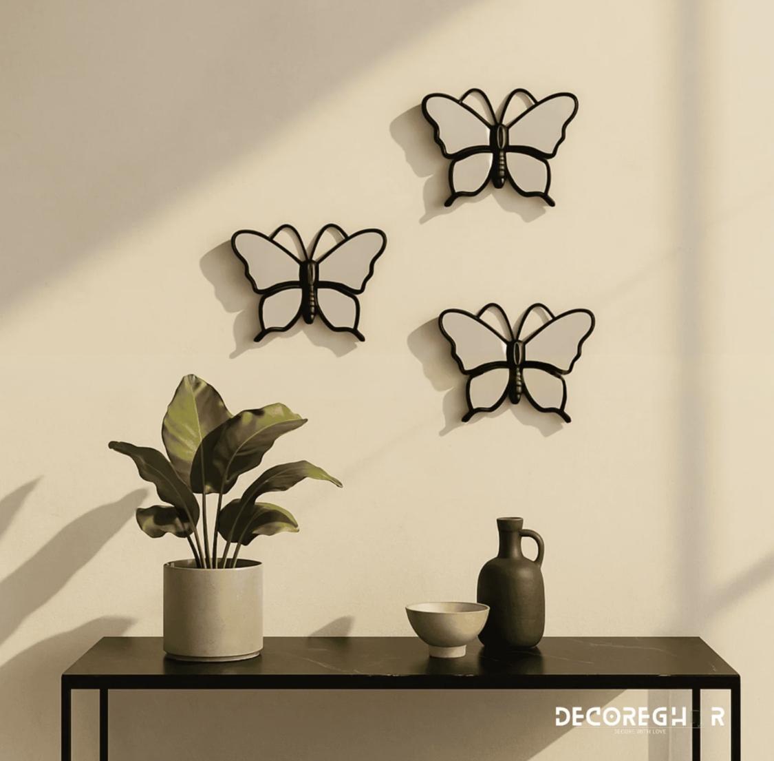 Butterfly Mirrors ( set of 3 )