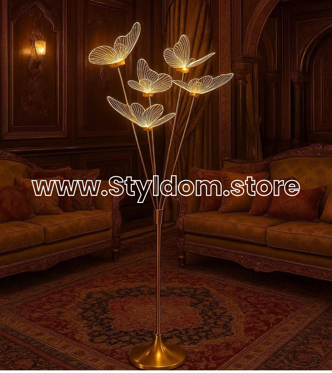 Butterfly Glow 5-Piece Standing Lamp.