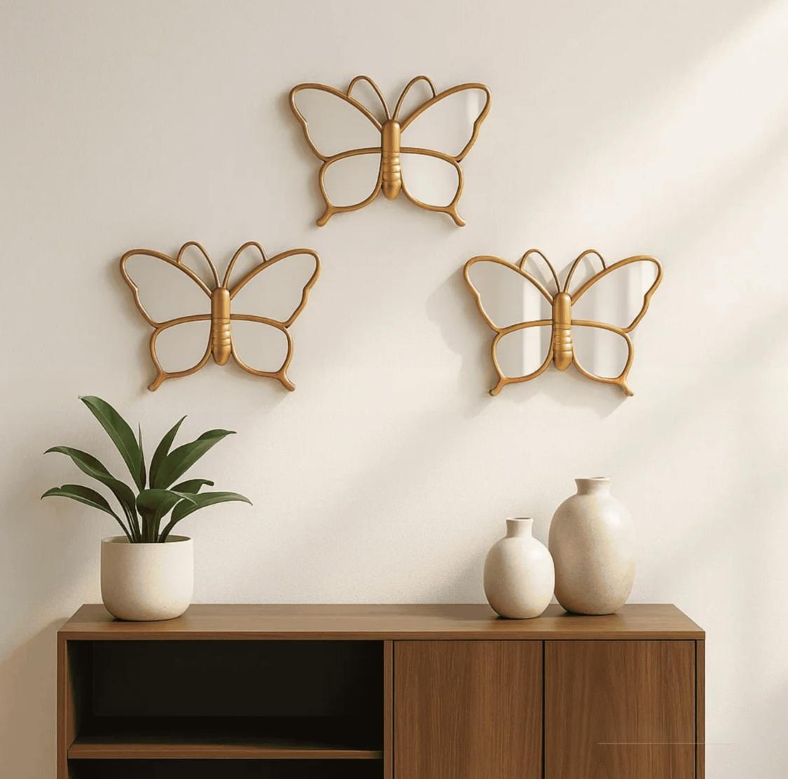 Butterfly Mirrors ( set of 3 )