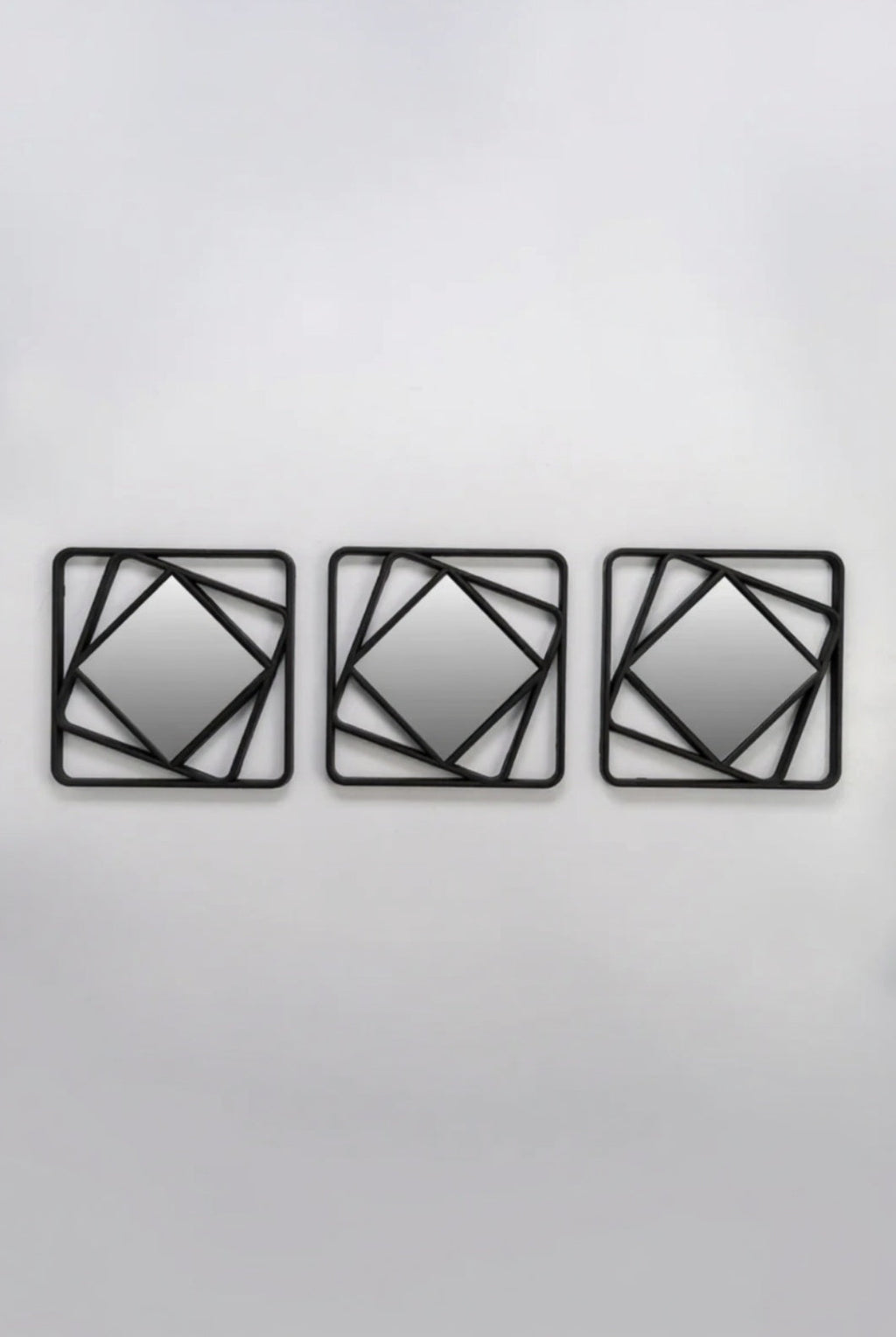 3 Geometric Wall Mirrors