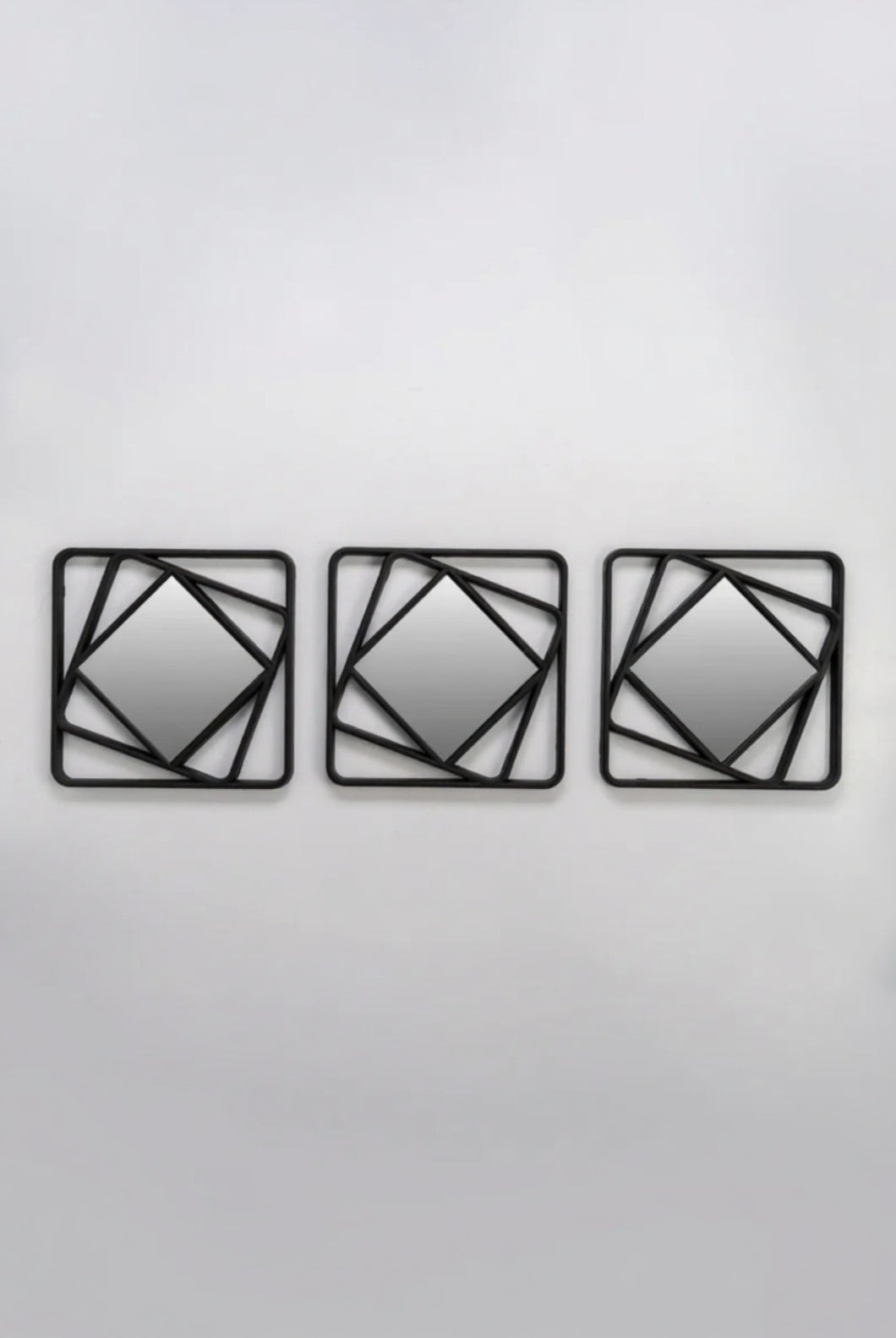 3 Geometric Wall Mirrors