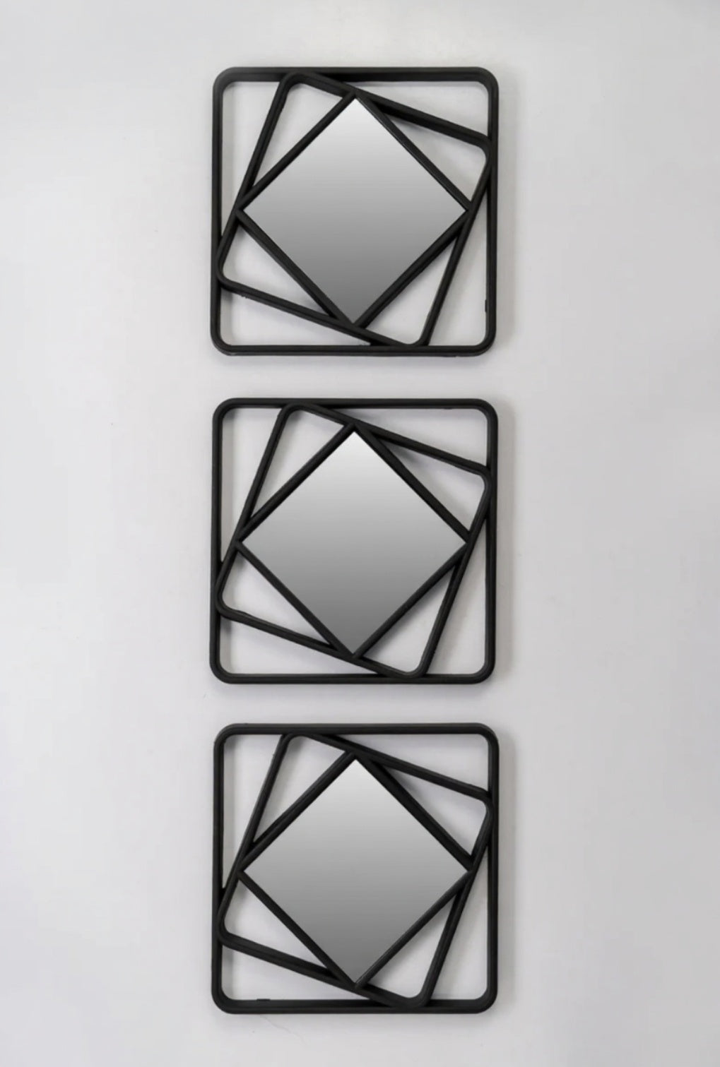 3 Geometric Wall Mirrors
