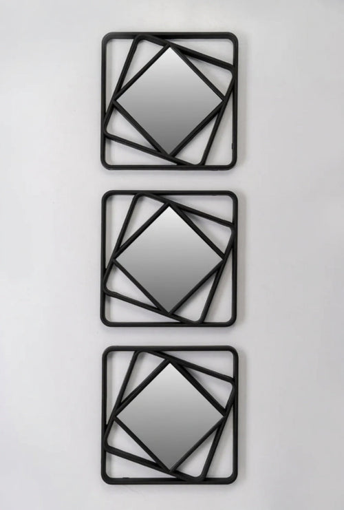 3 Geometric Wall Mirrors
