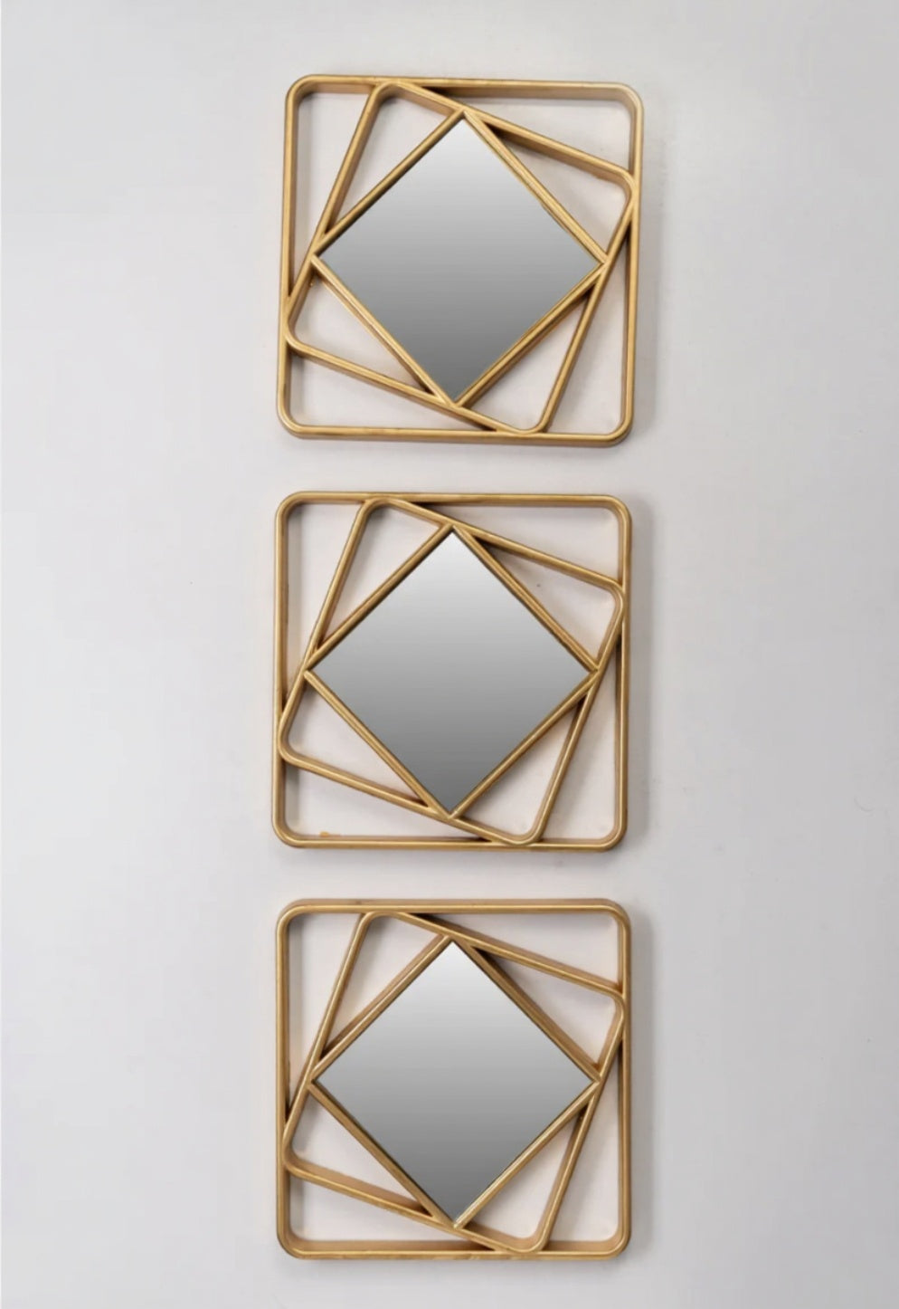 3 Geometric Wall Mirrors